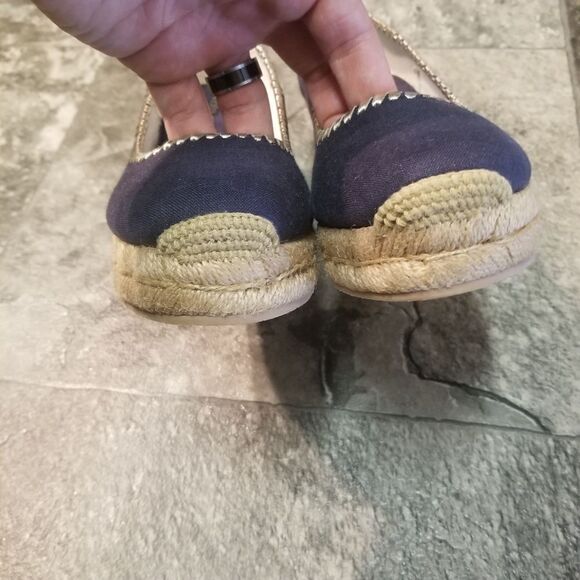 Jack Rogers Palmer Jute-wrapped Wedge Espadrille Midnight Blue Vaca Beach 9.5 - Picture 8 of 10